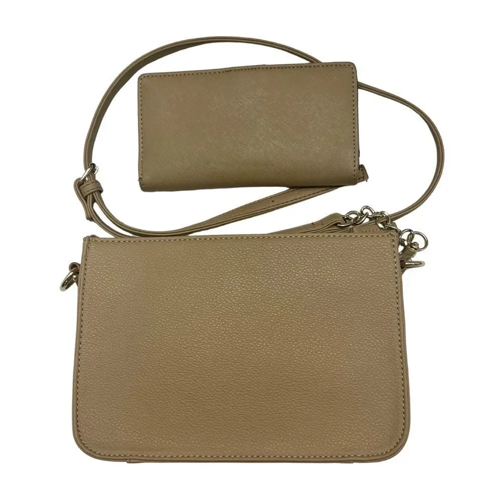 GUESS Factory tan and gold Jewlie Crossbody with BONUS matching wallet! - Picture 2 of 16